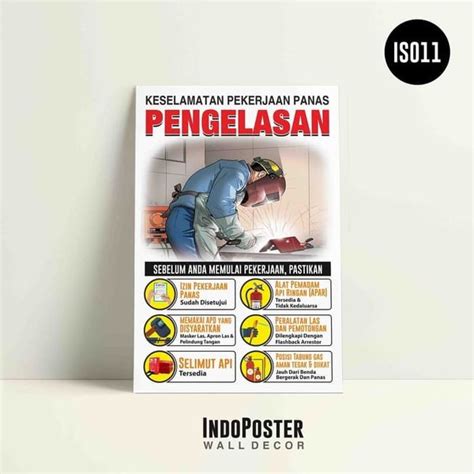 Jual Poster K Safety Keselamatan Pekerjaan Pengelasan Ukuran A Di