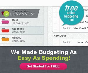 Free Budgeting Tool From LearnVest Online Budgeting Tools Budgeting