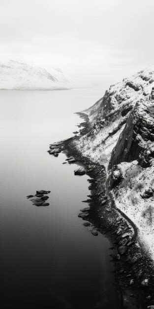 Premium Photo Black And White Aerial Photography Of Frozen Icelandic