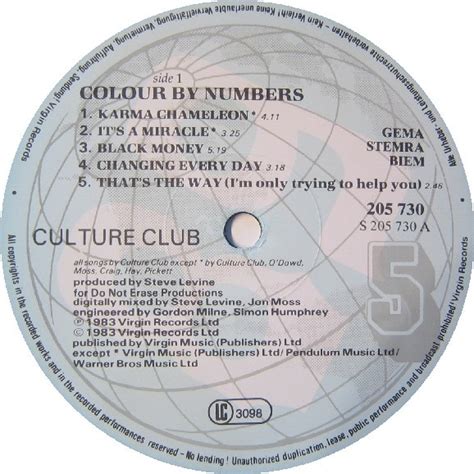 Culture Club Colour By Numbers Rockvinilos Tienda De Vinilos Y Cds