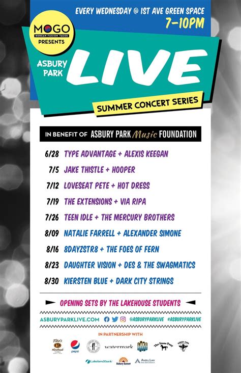 Summer Series - Asbury Park Live 1st Avenue Green - Asbury Park Music ...