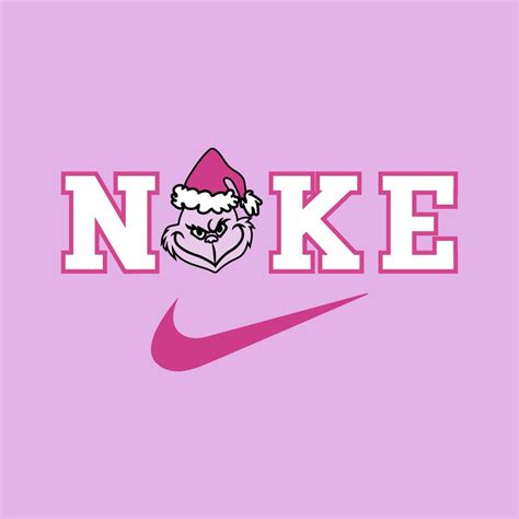 Christmas Grinch Funny Nike Logo pink color SVG, Christmas Grinch Funny SVG, Christmas Grinch ...