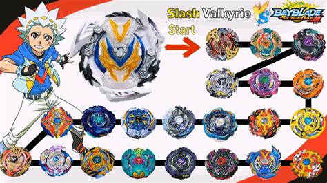 White Slash Valkyrie VS ALL Beyblade Burst GOD Marathon Battle ベイブレード