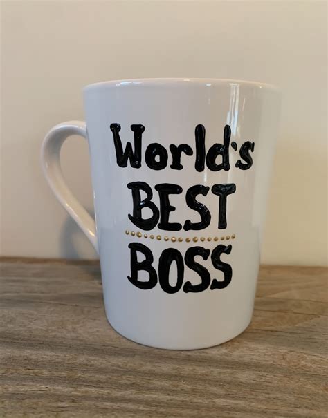 Worlds Best Boss Coffee Mug Etsy Worlds Best Boss Best Boss Boss