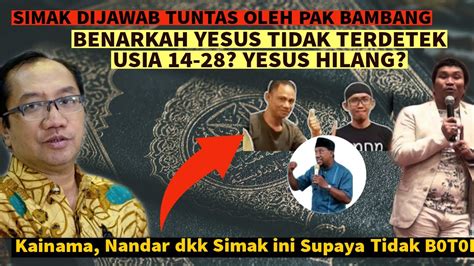 Jawaban Telak Pak Bambang Noorsena Terhadap Mongol Terkait Yesus