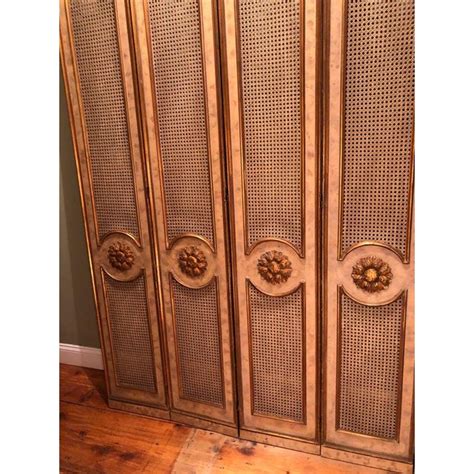 French Five Paneled Gilt Folding Screen Chairish