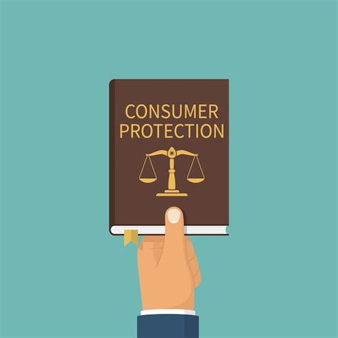 Premium Vector Consumer Protection A Law Book Hold In The Hands Of