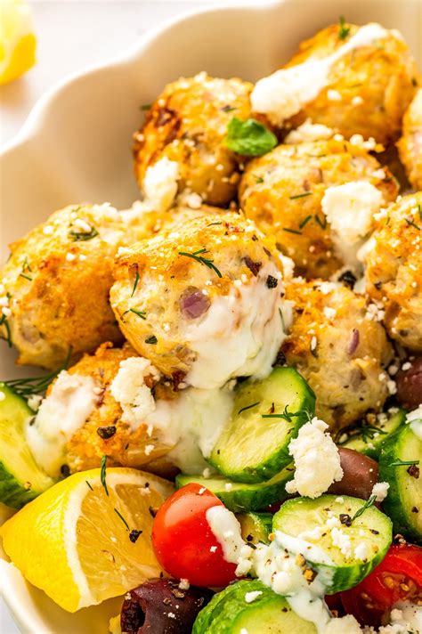 Greek Chicken Meatballs Recipe The Novice Chef