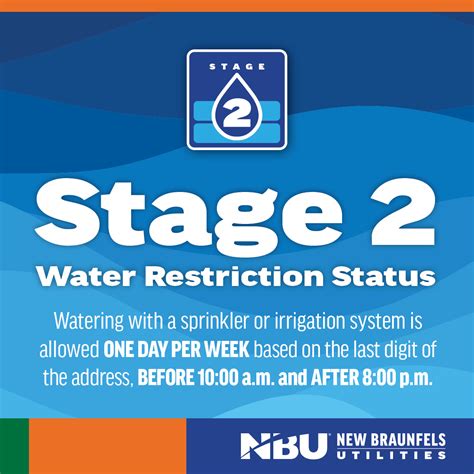 Stage Drought Restrictions Now In Effect New Braunfels Utilities