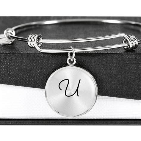 Initial U Bracelet (Engravable Bangle) – ShineOn