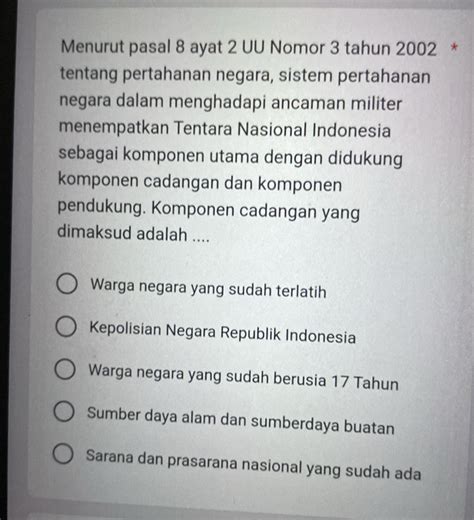 Solved Menurut Pasal Ayat Uu Nomor Tahun Tentang