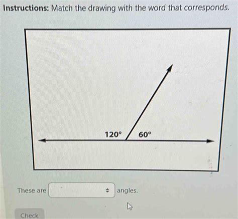 Instructions Match The Drawing With The Word That Corresponds These