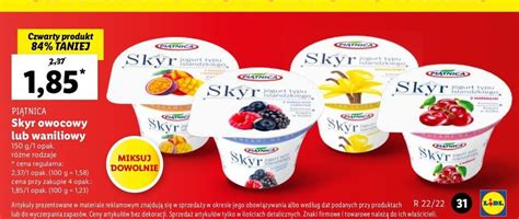 Promocja Jogurt typu islandzkiego waniliowy Piątnica Skyr Lidl