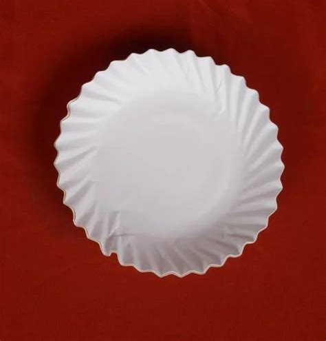 White Round Disposable Paper Plate 5 No At Rs 0 5 Piece Paper Plate