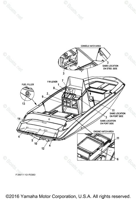 Yamaha Boats 2017 Oem Parts Diagram For Important Labels