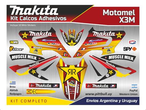 Calcos X M Kit Racing Completos Motomel Pittbull Uruguay