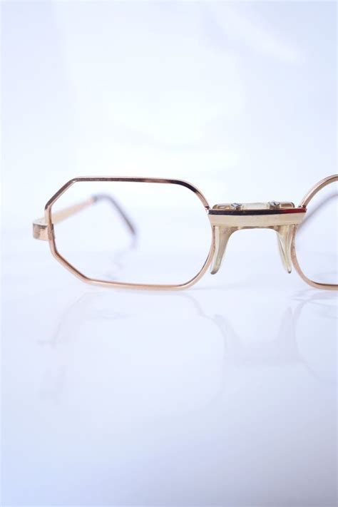 Vintage Hexagon Gold Wire Rim Eyeglasses Gold Wire Frame Etsy Eyeglasses Frames For Women