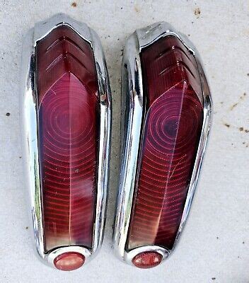 Mercury 1949 1950 Tail Lights Assemblies Housing Lamp Used Genuine LH