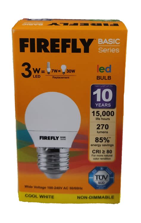 W Led Bulb Lamp E V Cool White Firefly Lazada Ph