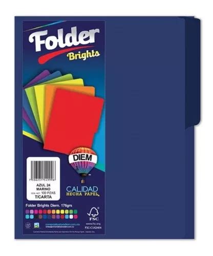 50 Folders Tamaño Carta Colores Intensos A Escoger Carpetas en venta en