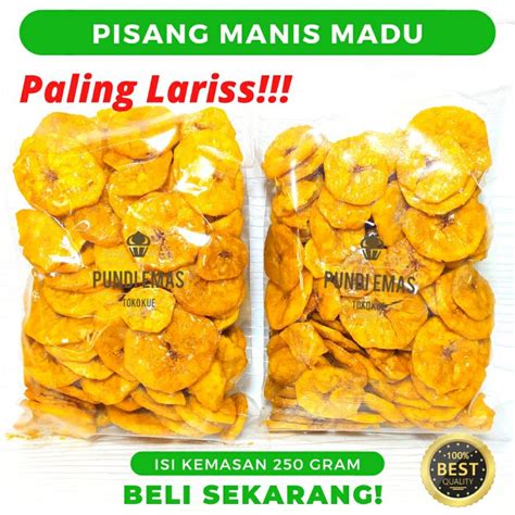 Jual Keripik Pisang Coin 250Gr Kripik Pisang Manis Madu Cemilan