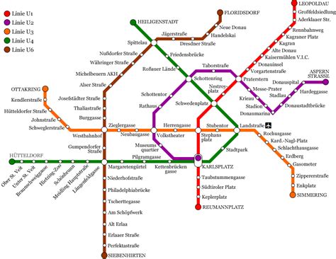 Metro Vídeň Mapa MHD cena jízdného a veřejná doprava