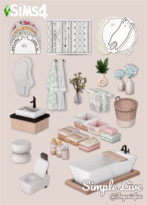 Simple Live Part Items Joyceisfox Sims Bedroom Sims Cc