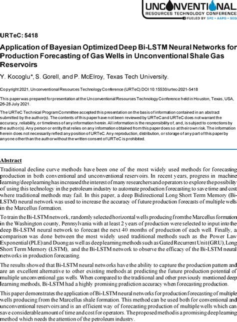 Aapg Datapages Archives Application Of Bayesian Optimized Deep Bi Lstm