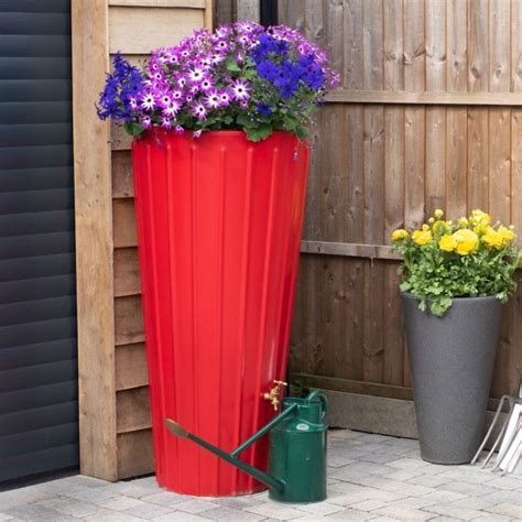 200 Litre Cosmo Water Butt Planter Red Water Butts Direct