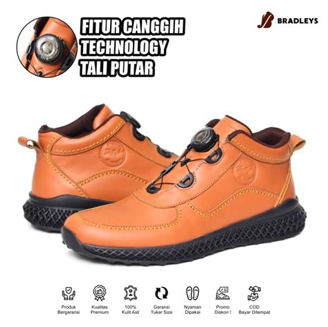 Bradleys Hero Tp Tan Sepatu Kulit Tali Putar Kasual Formal Pria