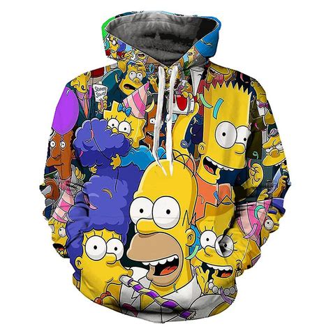 Disney Simpsons Sudaderas Con Capucha Dibujos Animados Anime Simpson