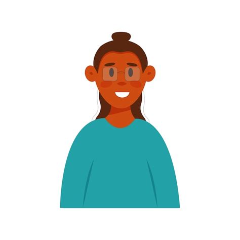 Avatar De Jeune Homme Souriant Dans Un Style De Dessin Animé Plat