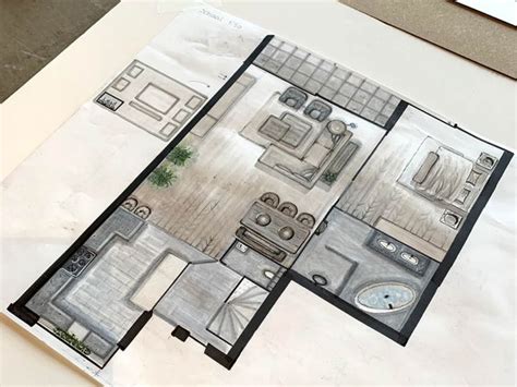 Over Mij Interior Sketch Interieurschets Architectuur Concept