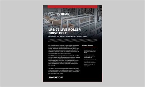 Motion Conveyance Solutions LRB 77 Live Roller Drive Belt Flyer