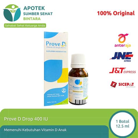 Jual Prove D Drop Tetes Vitamin D Anak 1 Botol 400 IU Shopee Indonesia