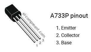 A733P p-n-p transistor complementary npn, replacement, pinout, pin ...