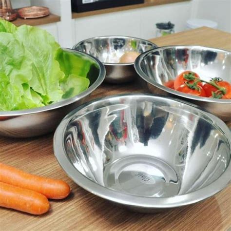 Conjunto Jogo Saladeira Bacia Tigela Bowl A O Inox Pe As Shopee Brasil