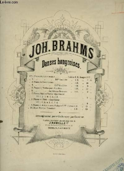 DANSES HONGROISES N1 POUR PIANO A 4 MAINS By BRAHMS JOH Sheet