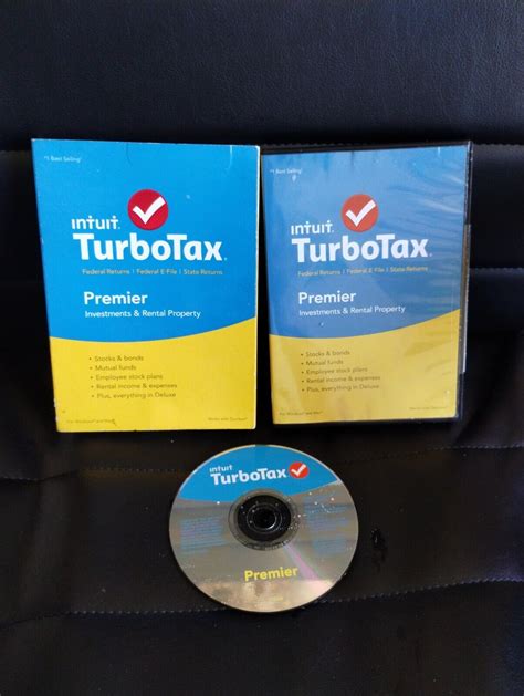 Used Intuit Turbo Tax Turbotax Premier 2015 Cd Disc Disk Investments