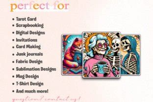 Funny Skeleton Tarot Card Set Graphic By Degitalxdesign Creative Fabrica