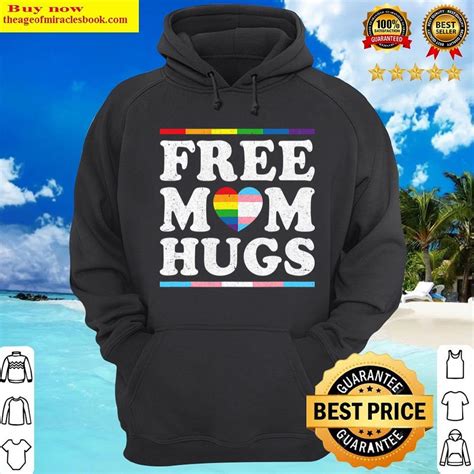 Free Mom Hugs Rainbow Heart Lgbt Pride Month Shirt