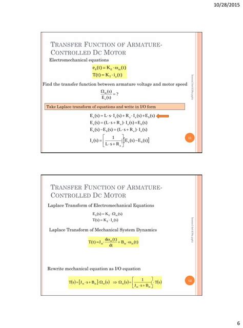 Pdf Lesson Transfer Functions Of Dc Motors Notes