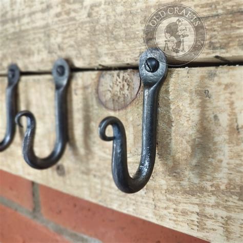 Blacksmith Forged Coat Hooks Hook Wall Mounted Iron Hook Etsy