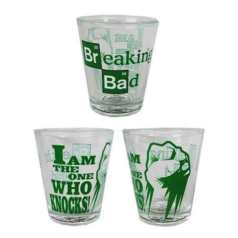 Breaking Bad I Am The One Knocks Shot Glass Just Funky Breaking Bad Shot Glasses At