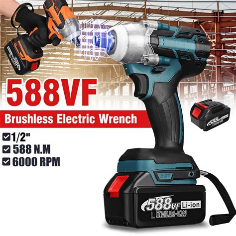 In Cordless Brushless Electric Impact Wrench Screwdriver Drive