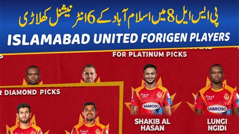 Psl 2023 Islamabad United 6 International Target Players In Psl 8