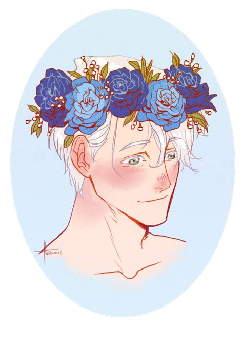 Boys Flowers Crown Drawing Anime Flower Flower Crown Drawing