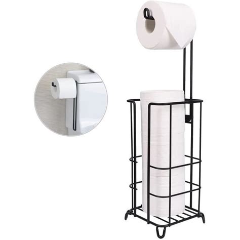 Porte papier toilette sur pied en métal dérouleur de papier WC de