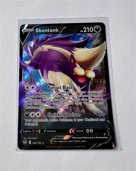 Pok Mon Tcg Skuntank V Silver Tempest Holo Ultra Rare