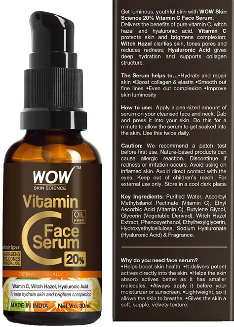 Buy Wow Skin Science Vitamin C Face Serum 30 Ml Online And Get Upto 60